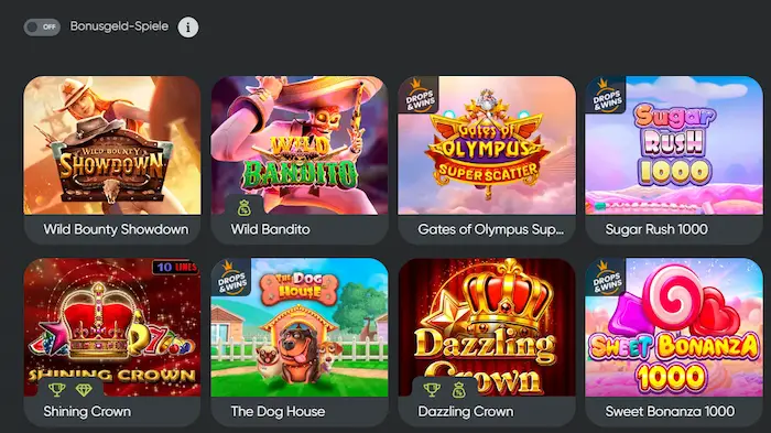 Fresh Casino Spielübersicht