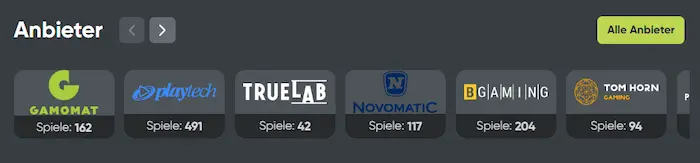 Fresh Casino Spielübersicht