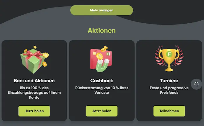 Fresh Casino Spielübersicht